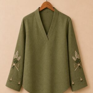 Olive Meadow Linen Shirt