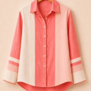 Watermelon sorbet linen shirt