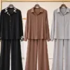 Women's co-ord sets in black, silver and cocoa boutique styles